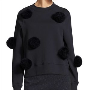 Tibi Pom Pom Sweater sweatshirt navy Xs